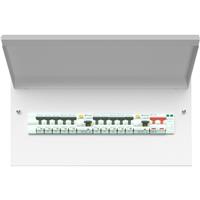 Elucian 80A Dual RCD Consumer Unit +10 MCBs + SPD 11 Useable Ways