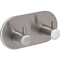 Eclipse Self Adhesive Dual Hook Rail 96x48mm in Silver