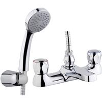 Ebb and Flo Ebb + Flo Contract Taps Bath Shower Mixer in Chrome Rubber/Steel