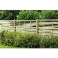Forest Garden Europa Kyoto Fence Panel 6' x 4' (5 Pack) in Natural Timber
