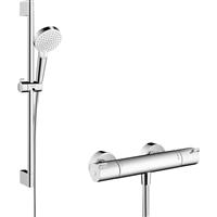 Hansgrohe Ecostat 1001 Thermostatic Bar Mixer Shower in Chrome Brass