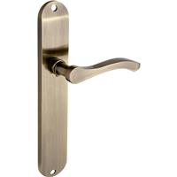 Designer Levers Capri Door Handles Long Latch (Pair) in Antique Brass