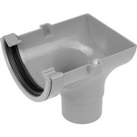 Aquaflow 112mm Half Round Stopend Outlet in Grey PVCU