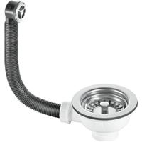 McAlpine BWSTOFSS Basket Strainer Waste and Overflow 113mm in Chrome Plastic