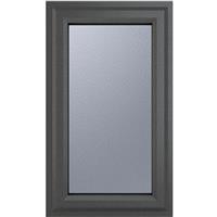 Crystal Casement uPVC Window Right Hand Opening 610mm x 1115mm Obscure Double Glazing /White in Grey