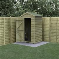 Forest 4LIFE Apex Shed 4 x 3 - Single Door - No Windows in Natural Timber