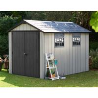 Keter Oakland Shed 11' x 7' in Grey Steel Reinforced Plastic