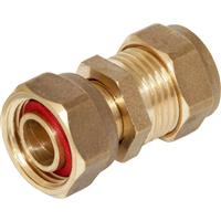 Made4Trade Compression Straight Tap Connector 22mm x 3/4" (2 Pack) in Gold