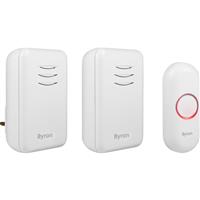 Byron Wireless Doorbell Set Twin Pack in White