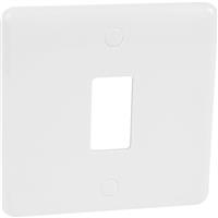 Wessex Electrical Wessex Grid Face Plate 1 Gang in White Plastic
