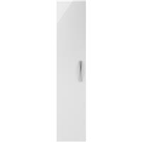 Nuie Athena Single Door Wall Hung Tall Unit 300mm Gloss in White MFC