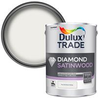 Dulux Trade Diamond Satinwood Paint Pure Brilliant 5L in White