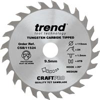 Trend Craft Circular Saw Blade 115 x 24T x 9.5mm CSB/11524