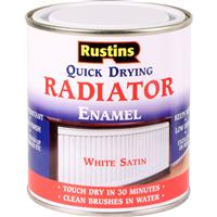 Rustins Quick Dry Radiator Paint Satin 500ml in White