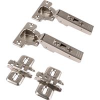 Blum Sprung Concealed Hinge 107deg Cliptop Overlay (2 Pack) in Silver Steel
