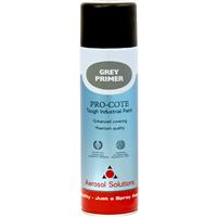 Aerosol Solutions Industrial Spray Primer 500ml in Grey Plastic