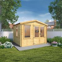 Mercia Log Cabin - 19mm 3.3m x 3m in Natural Timber