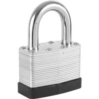 Tri Circle Security Laminated Padlock 40 x 6 x 24mm KA in Silver Laminated Steel