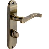 Designer Levers Capri Door Handles Bathroom (Pair) in Antique Brass
