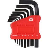 Minotaur Short Arm Hex Key Set Metric (10 Piece) Chrome Vanadium Steel