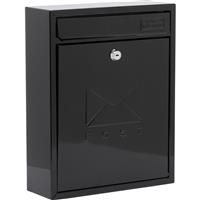 Burg-Wachter Compact Post Box in Black Galvanised Steel