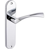 Designer Levers Marvel Door Handles Polished Latch (Pair) in Chrome