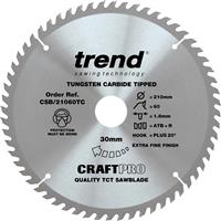 Trend Craft Table Saw Blade 210 x 60T x 30mm CSB/21060TC
