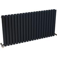 Ximax Bristol Designer Radiator 600 x 1164mm 4573Btu Double in Anthracite Steel