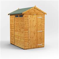 Powersheds Power Apex Security Shed 6' x 4' in Natural Timber