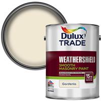 Dulux Trade Weathershield Smooth Masonry Paint 5L in Gardenia