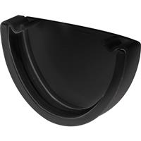 Aquaflow 120mm Hi-Cap Stop End External in Black PVCU