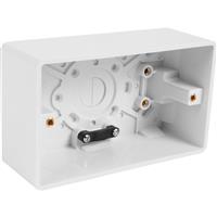 Wessex Electrical Wessex Moulded Surface Box 2 Gang 47mm in White Plastic
