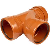 Aquaflow Equal Junction 110mm 92.5deg Triple in Terracotta
