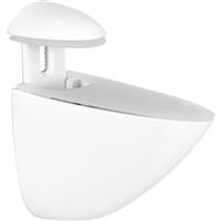 Ellipse Bracket 25kg max (2 Pack) in White Glass