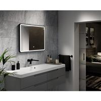 Sensio Frontier LED Bathroom Mirror CCT 800 x 600mm in Black Mirrored Glass