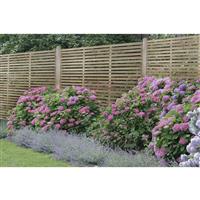 Forest Garden Slatted Fence Panel 6' x 6' (4 Pack) in Natural Timber