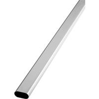 Rothley Stainless Steel Oval Wardrobe Rail 30mm x 15mm x 1219mm (5 Pack) in Chrome