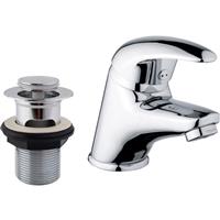 Ebb and Flo Ebb + Flo Braye Taps Basin Mixer in Chrome Rubber/Steel