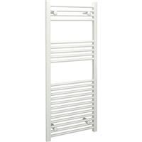 Kudox Flat Ladder Towel Radiator 1200 x 500mm 1703Btu in White Steel