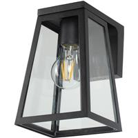 Lutec Fia Solar Wall Light IP44 2W 200lm 2700K in Black Die Cast Aluminium