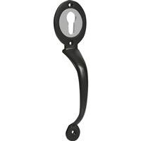 GateMate Euro Lock Pull Handle 200mm Epoxy in Black Chrome