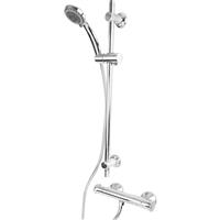 Unbranded Rainbow Thermostatic Bar Mixer Shower in Chrome Brass