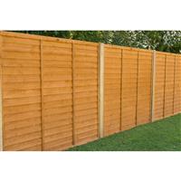 Forest Garden Overlap Fence Panel 6' x 6' (5 Pack) in Natural Timber