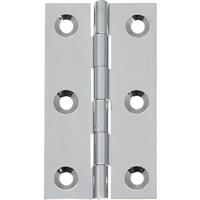 Eclipse Solid Drawn Hinge Polished 63mm (2 Pack) in Chrome Brass