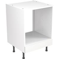 Kitchen Kit Flatpack Shaker Kitchen Cabinet Base Oven Unit Ultra Matt 600mm in White MFC