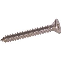 Apex Stainless Self Tapping Countersunk Pozi Screw 1/2" x 6 (100 Pack) in Silver Stainless Steel