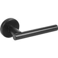 Serozzetta Philadelphia Lever On Rose Door Handles Matt (Pair) in Black