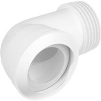 McAlpine MAC-8 Macfit WC Connector 90deg Standard in White Rubber
