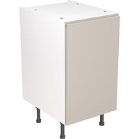 Kitchen Kit Flatpack J-Pull Kitchen Cabinet Base Unit Super Gloss 450mm in Light Grey MFC