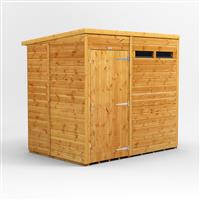 Power Pent Security Shed 7' x 5' in Natural Timber